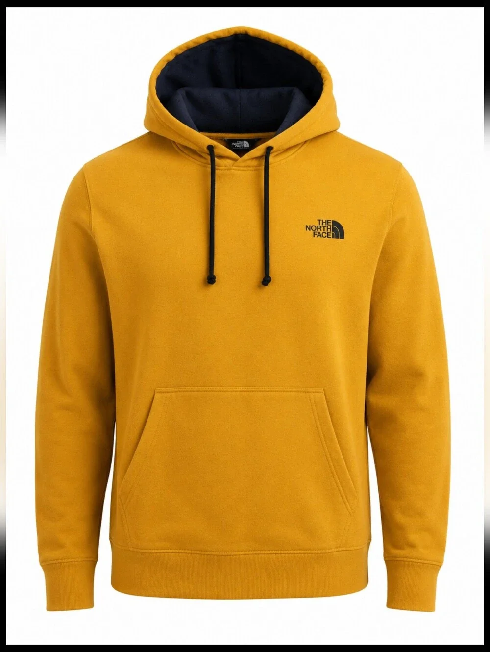 North Face Men’s Large Mustard Yellow Graphic Pullover Hoodie CA Since 66